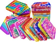 24 Pcs Pop Bubble Fidget Toys for Party Favors, Stress Relief Pressure Reliev...