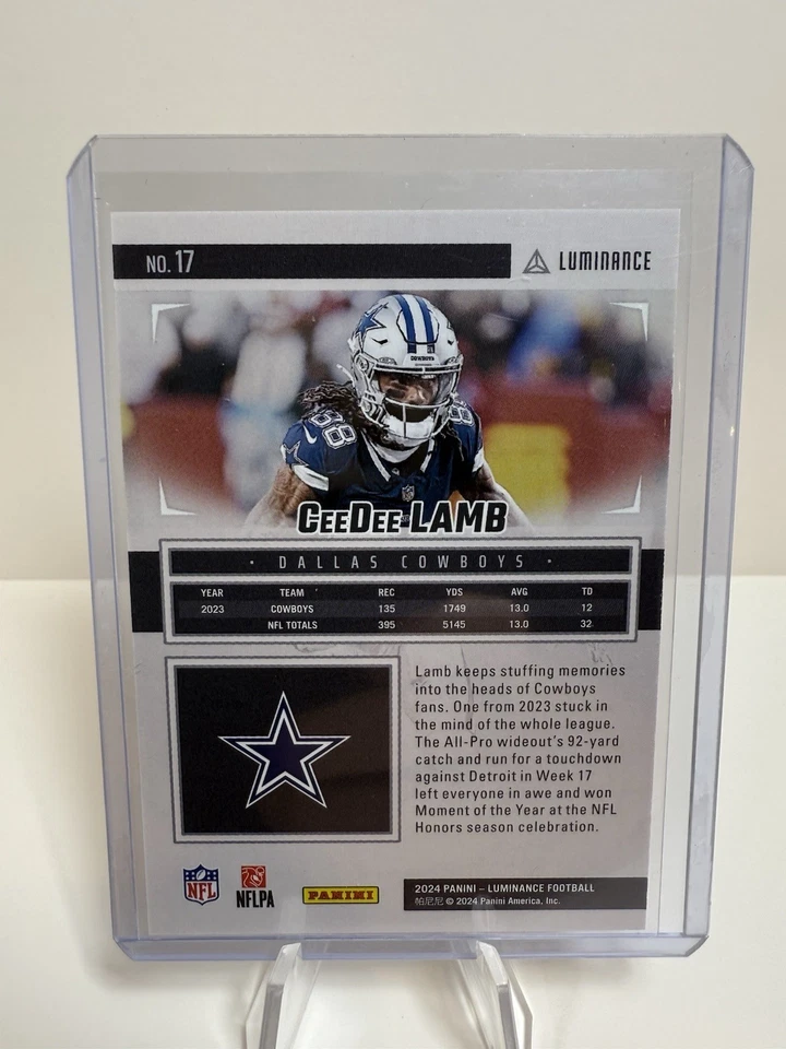 2024 Panini Luminance CeeDee Lamb Gold 115/299 - Image 2 of 4