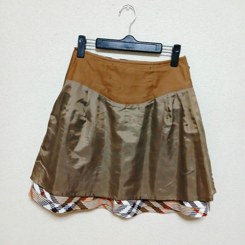 Burberry Blue Label Nova Check Knee-Length Skirt Cotton Beige 36/S(US:XS) 83271c - Picture 9 of 24