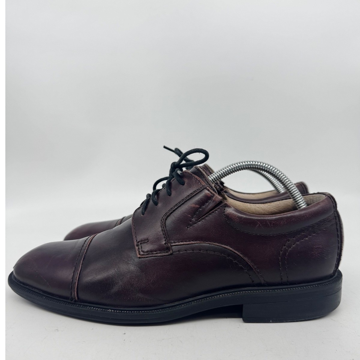 Florsheim Mens Cap Toe Oxford Dress Shoes Burgundy Leather  display picture 3