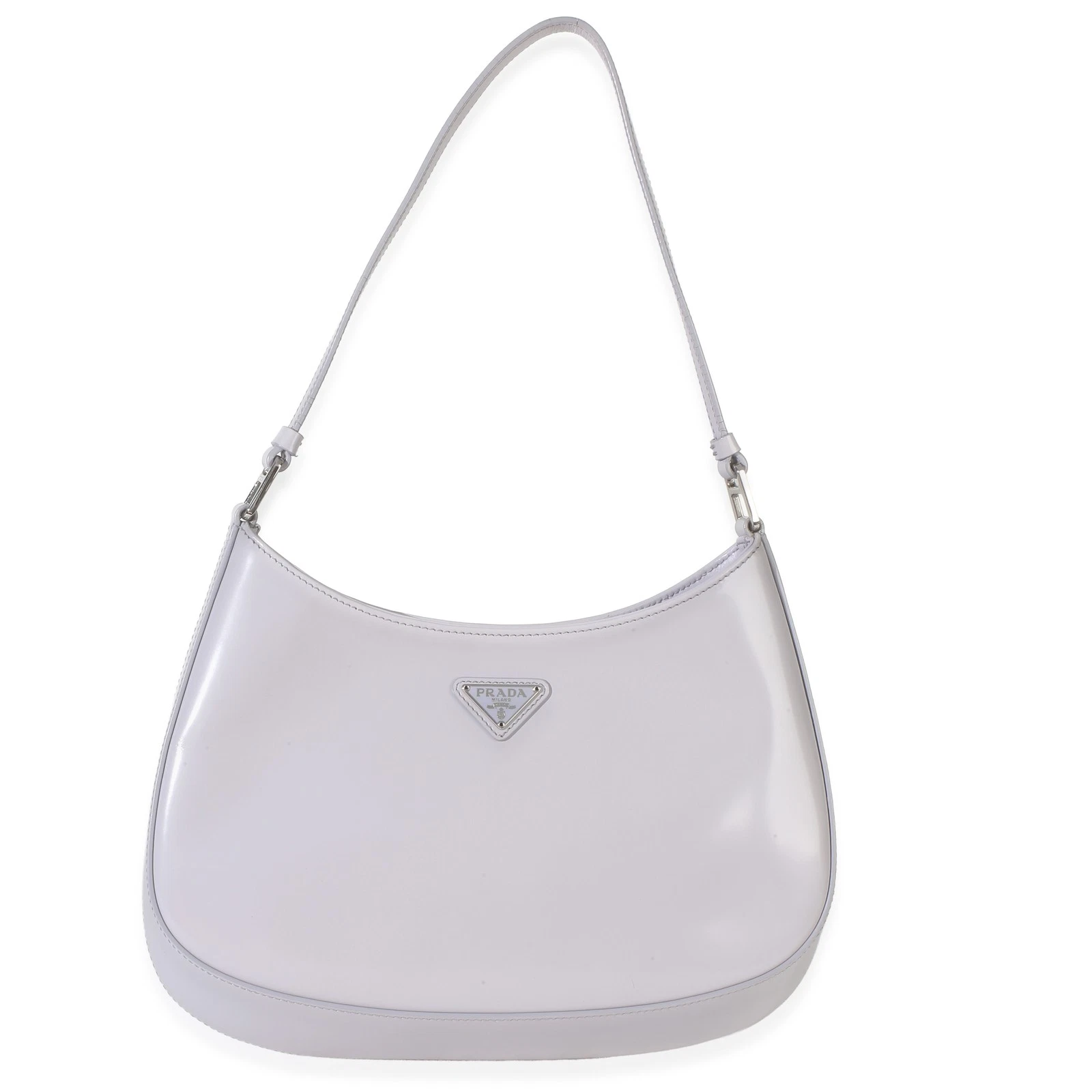 Prada Grey Spazzolato Medium Cleo Bag