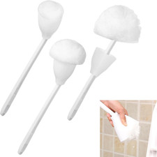 Set of 3 Toilet Brushes,Toilet Bowl Mop Toilet Bowl Brush White Soft Swab Toil