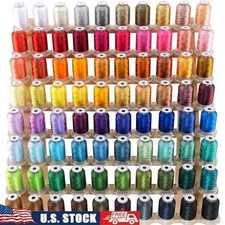 Polyester Embroidery Thread 78 Assorted Spools 40WT 500M Durable Colorfast New