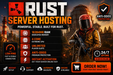 Rust Server Hosting 16GB RAM Anti DDoS Instant Activation