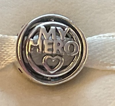 New Authentic Pandora Sterling Silver Super Mom My Hero Charm Bead S925 ALE 