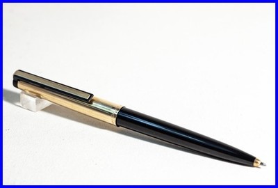 1970s/80s GEHA Ballpoint Pen In Black & Rolled Gold With Red Ink