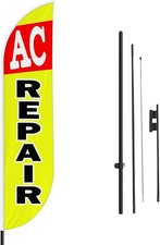 15FT Feather Flag Pole Kit Polyester Swooper Banner for Car Business Advertise