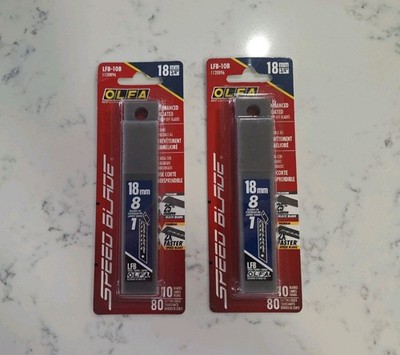 OLFA LFB-10B Heavy-Duty Black 18mm Snap-Off Speed Blades, 2 Packs of 10 Blades
