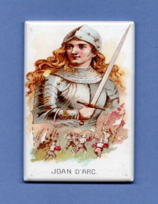 JOAN OF ARC *2X3 FRIDGE MAGNET* FRENCH SIEGE OF ORLEANS FIGHTER LEADER FRANCE