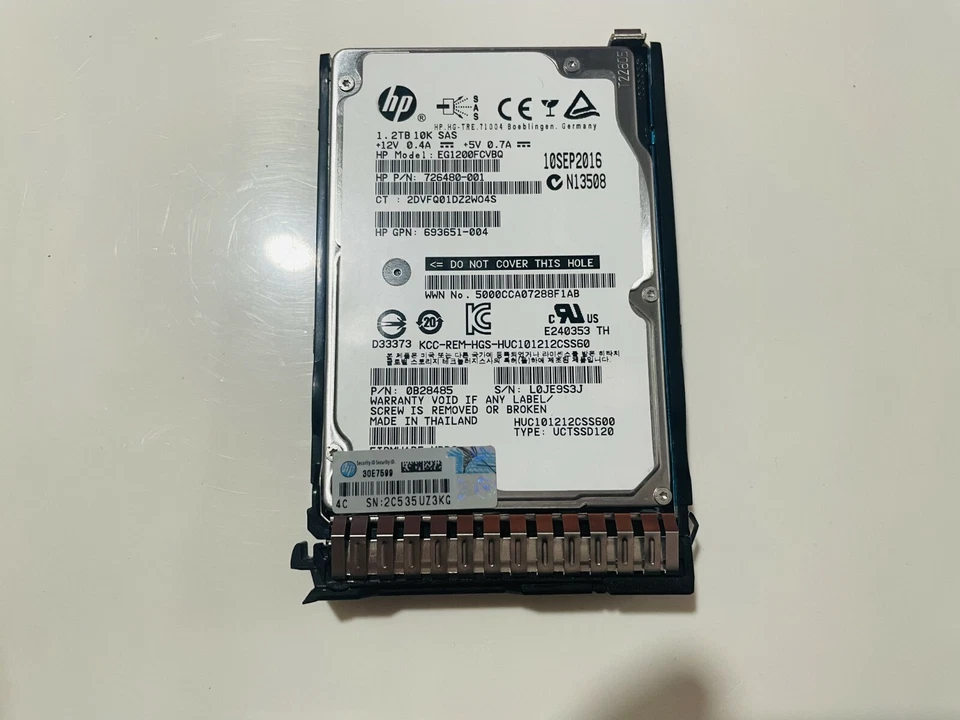 718162-B21 HP 1.2TB 6G SAS 10K 2.5in DP ENT SC HDD 718159-002 718292-001 - Image 4 of 4