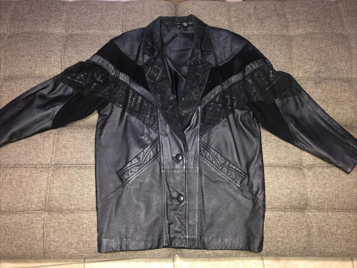Preston & York Leather Jacket Black Genuine Pig Skin RN Preston & York Leather Jacket Black Genuine Pig Skin RN