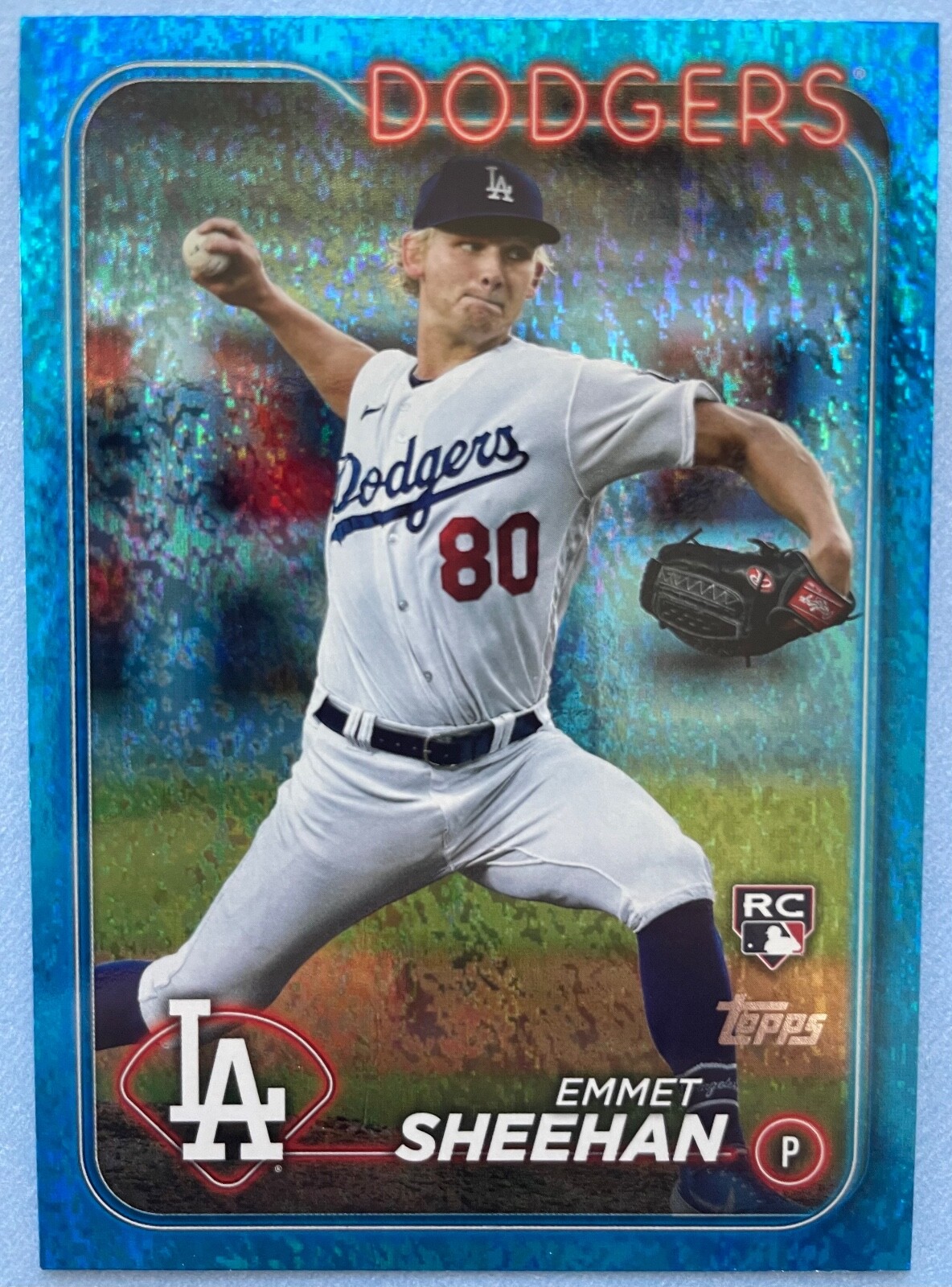 2024 Topps Series 1 Baseball Blue Foil /999 #283 Emmet Sheehan Rookie Card