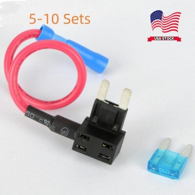 Mini ATM APM Blade Fuse Holder 12V Fuse Holder Add-A-Circuit Fuse TAP Adapter