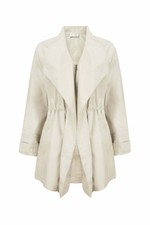 Rrp £168 Masai M (ch 60 Cm) Stone 100% Cotton Elastic Waist Unlined Parka Coat