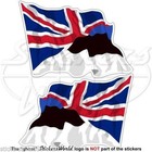 Europe European Union Eu And UK British Union Jack UK Flag 3 "(75 Mm) X2 Vinyl Decal Bumper Sticker