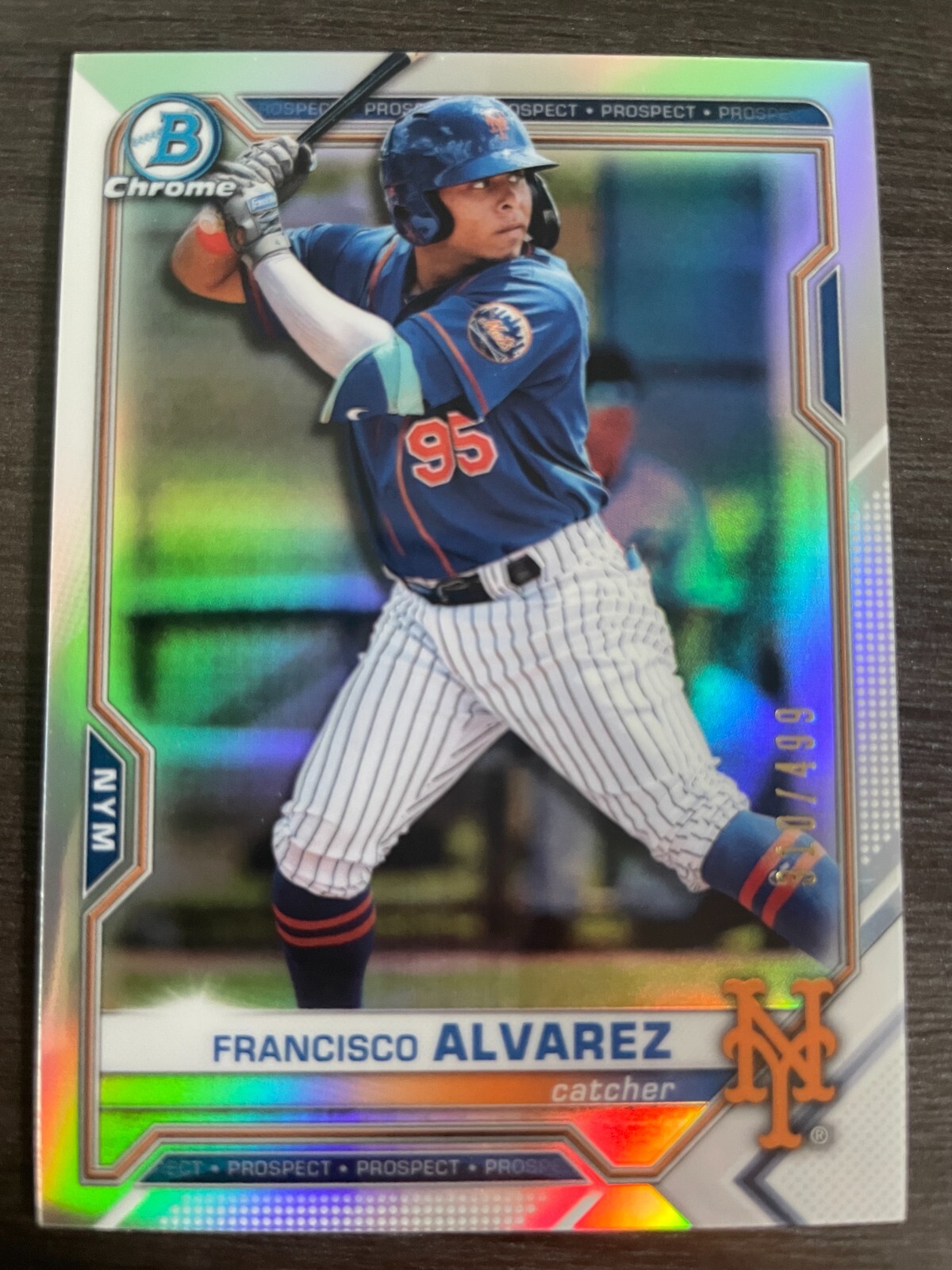 2021 Bowman Chrome Francisco Alvarez #BCP-209 Refractor serial /499