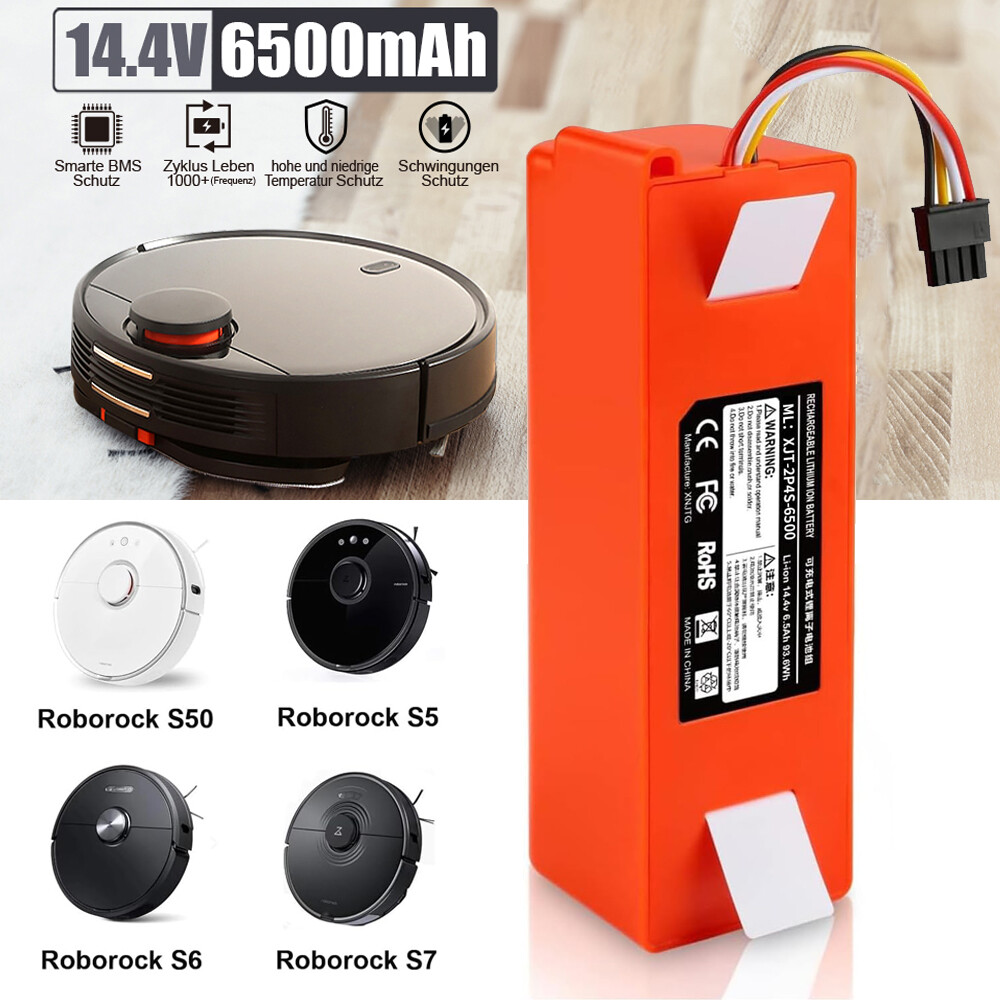 6500mAh Replacement Battery for Xiaomi Roborock S50 S51 S55