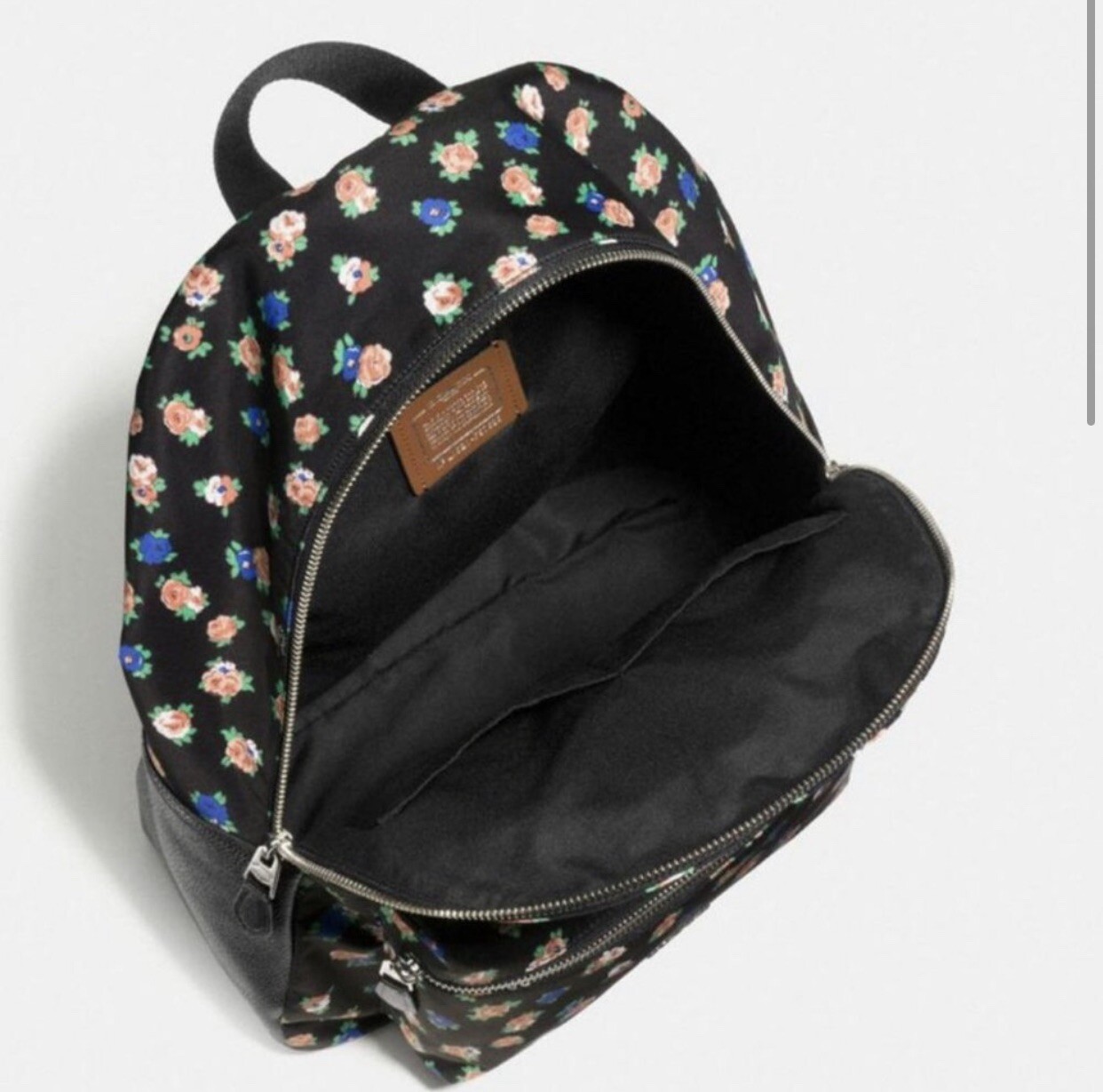 Coach Charlie Backpack In Tea Rose Floral Print Gem