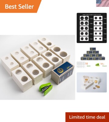 Comprehensive 1000Pcs Coin Collection Kit with Assorted Sizes and Storage Box