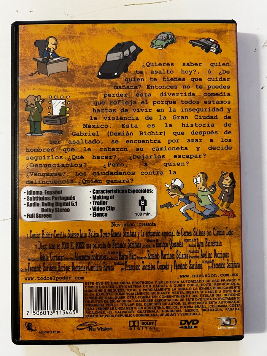 TODO EL PODER, MOVIE BY FERNANDO SARIÑANA, 2005 MEXICAN DVD, CRIME