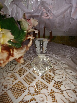 Vintage Faceted Crystal Perfume Bottle with Dauber