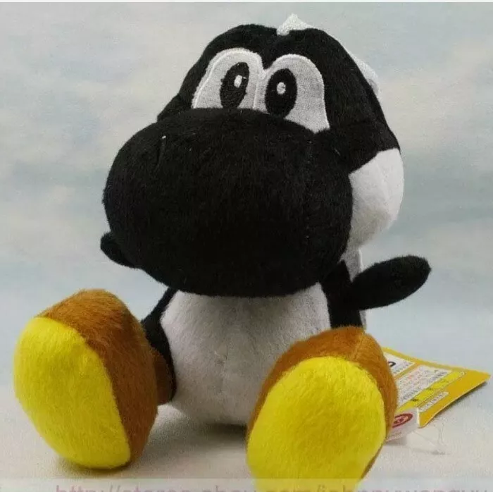 SUPER MARIO BROS. YOSHI NERO PELUCHE - 18Cm. - Plush Waluigi Boo Pupazzo  Toad