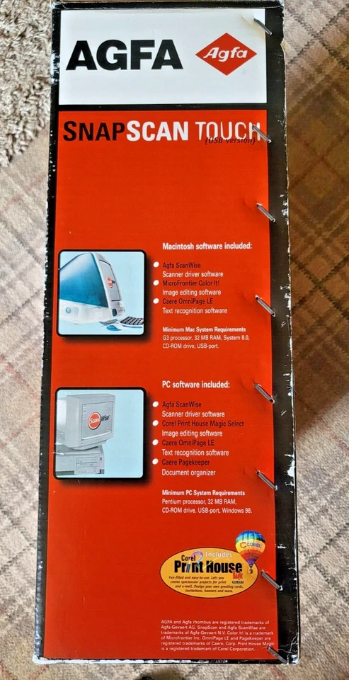 AGFA Snap Scan Touch USB Version PC/MAC FREE POSTAGE - Image 2 of 4
