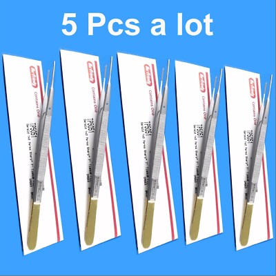 Lot of 5 pcs Gerald Tissue Plier 1X2 Perma Sharp 7'' / 18 Cm TP5051 HU FRIEDY