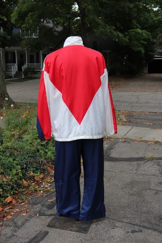 VTG Member's Only White Windbreaker Jacket and Pants Set - XL, Red/Navy - Picture 3 of 23