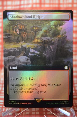 Shadowblood Ridge Extended Art Foil Fallout PIP MTG Magic Pack Fresh - Picture 1 of 3