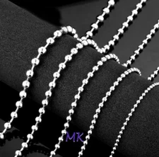 Ball Chain Necklace Stainless Steel 6-40" Military Dog Tag Army 1.5 / 2.4 /3.2mm