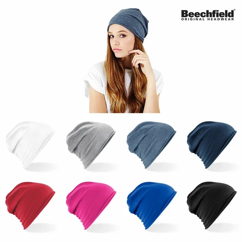 MENS WOMENS SPRING COTTON JERSEY LONG CAP HAT BLACK GREY BLUE