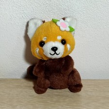 Amuse Japan Lesser Baby Red Panda Raccoon Girly Plush Doll Toy Animal Happy 4.5"