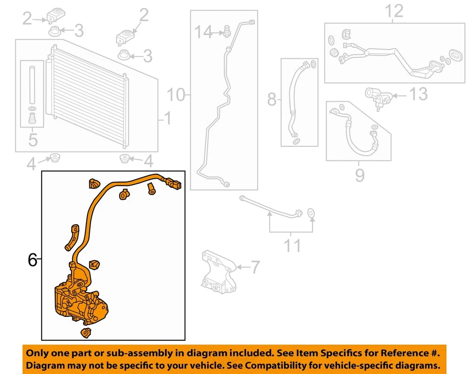 Compresor de aire acondicionado usado se adapta a: Acura Rlx 2018 AWD híbrido eléctrico grado A Foto 3 de 4