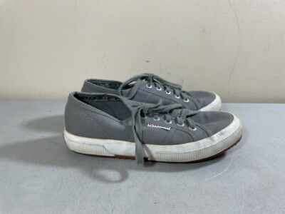 SUPERGA WOMEN'S GRAY LACE UP CANVAS SNEAKERS SIZE 7.5