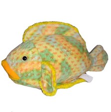 Animal Alley Tropical Fish Yellow Green Orange Soft 15in Plush w/Orange Spots
