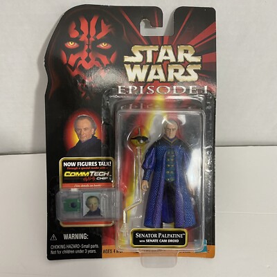 STAR WARS Episode I SENATOR PALPATINE 3.75'' Action Figure 1998 Commtech Chip NEW