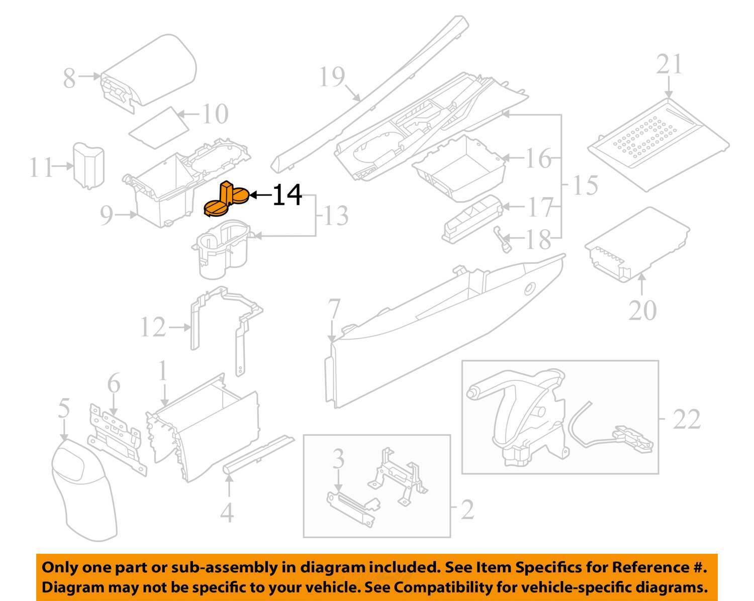 HYUNDAI OEM 21-23 Elantra Console Center Console-Separator 846C9AB000 ...