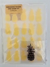 Ms. Sparkle Co 2 Piece Embossing Folder Stamp Set PINEAPPLES