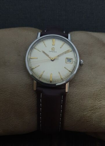 OMEGA GENEVE cal.611 SS ref.132.019 VINTAGE 60's RARE 17J SWISS WATCH.