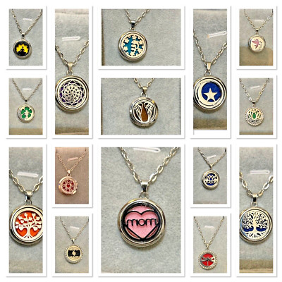 1 XAroma Diffuser Necklace Pendant Add  Oil/Scent Gift Message On Which Design