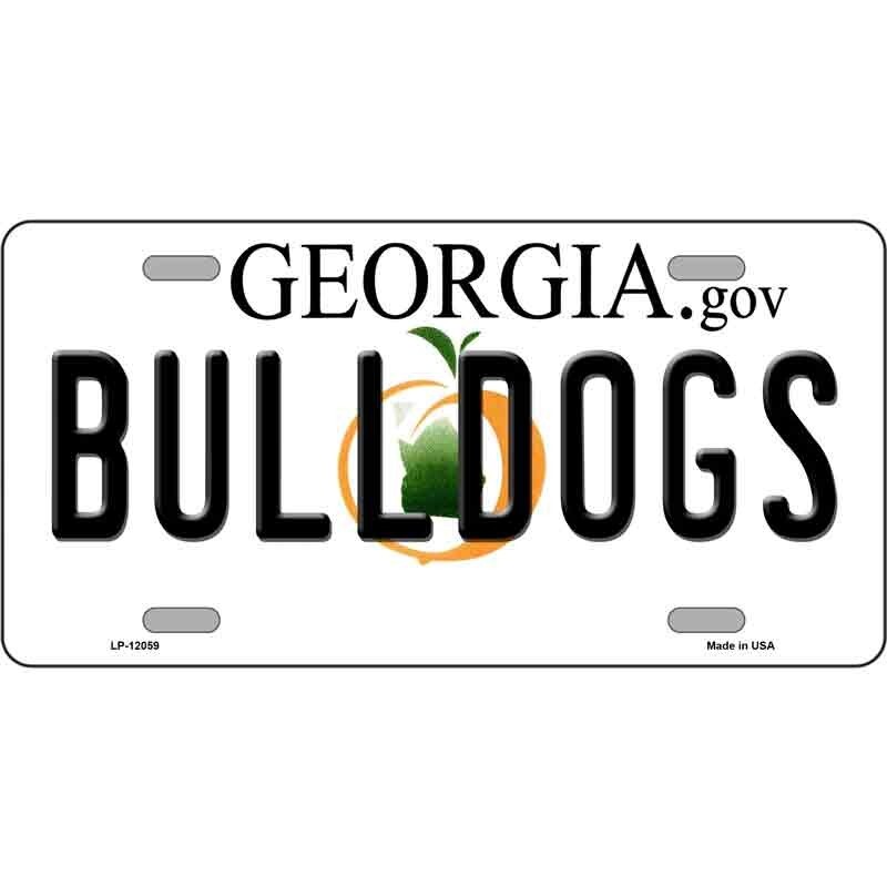 Georgia Bulldogs License Plate Metal Sign Plaque Art Car Truck Wall Home Decor