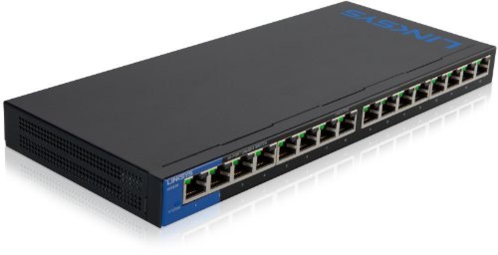 (TG. 16 Port) Linksys LGS124-EU Gigabit Unmanaged Switch a 24 Port, Velocit  fin