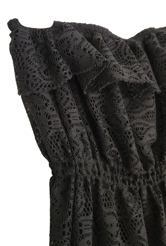No Boundaries Fit and Flare Dress Junior Size L 11 13 Black Lined Lace - Picture 3 of 6