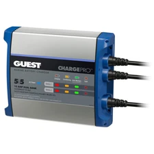 Guest Onboard Battery Charger 10A 2-Bank 12V 120V Marine Boat Charging System