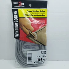Prime-Line Screen Retainer Spline  .165" dia. 25' Gray #P 7636