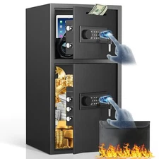 6.0 Cu ft Extra Large Fingerprint Home Safe Box Double Door & Deposit Slot
