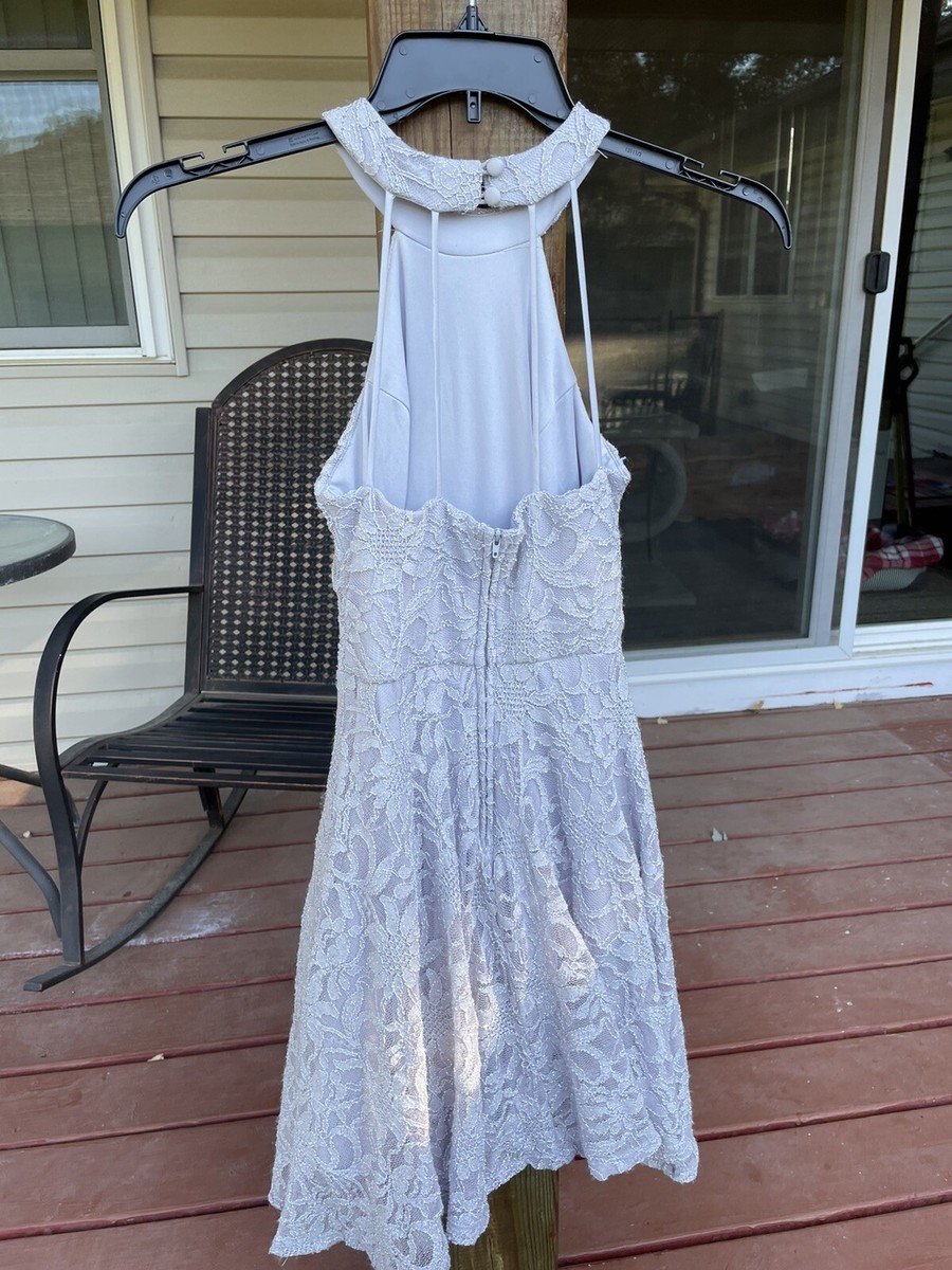 B. Darlin Juniors A-Line Dress Size 1/2 Fit Flare Crochet High Neck Light  Purple | eBay