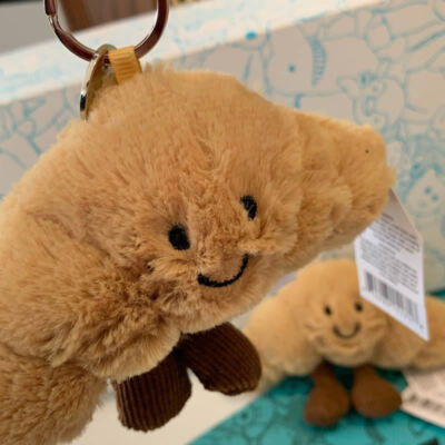 Jellycat AMUSEABLE CROISSANT BAG CHARM Soft AUTHENTIC Plush FREE