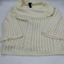 Torrid Acrylic Ivory Sweater cowl neck size 2X